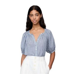 GAP X DOEN BLOUSE gingham top